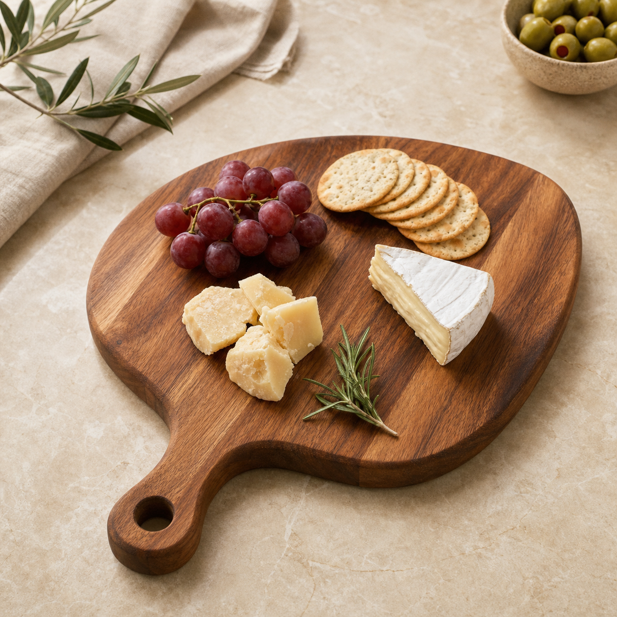 Natural Acacia Hosting & Serving Board