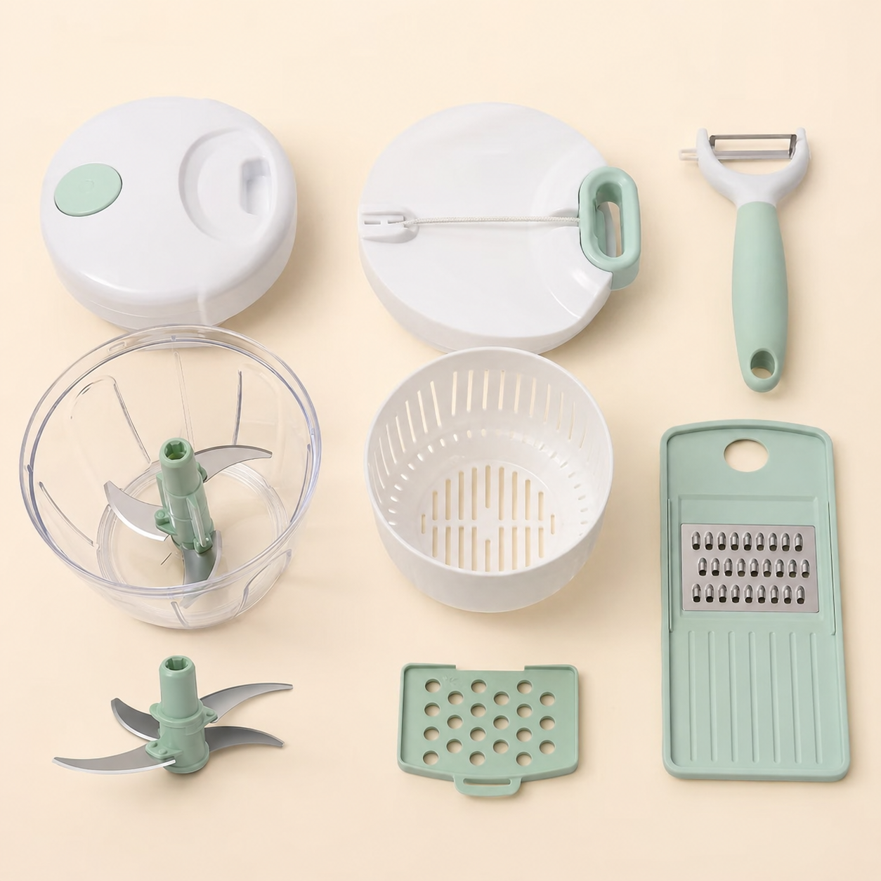 Contents of the BUMZY manual kitchen prep set